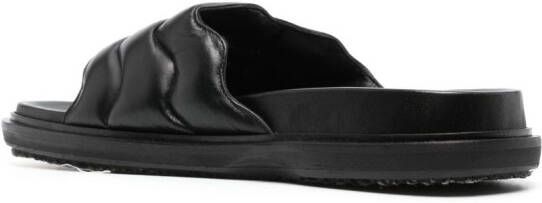 Marni Slippers van nappa leer Zwart