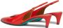 Marni Rhythm 50mm leren slingback pumps Rood - Thumbnail 3