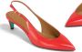 Marni Rhythm 50mm leren slingback pumps Rood - Thumbnail 5