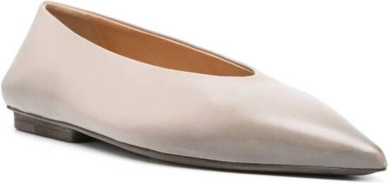 Marsèll VLogo leren ballerina's Beige