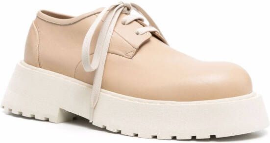 Marsèll Leren veterschoenen Beige