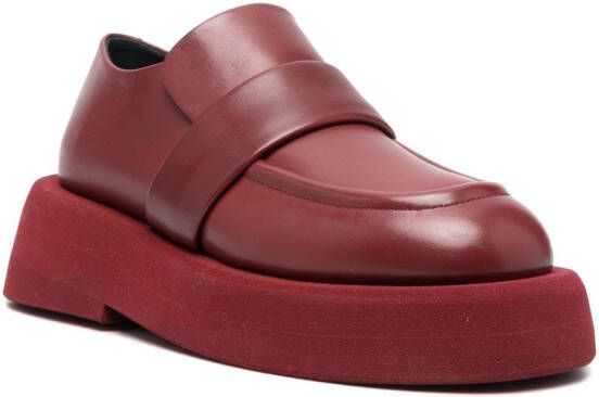 Marsèll Loafers met plateauzool Rood