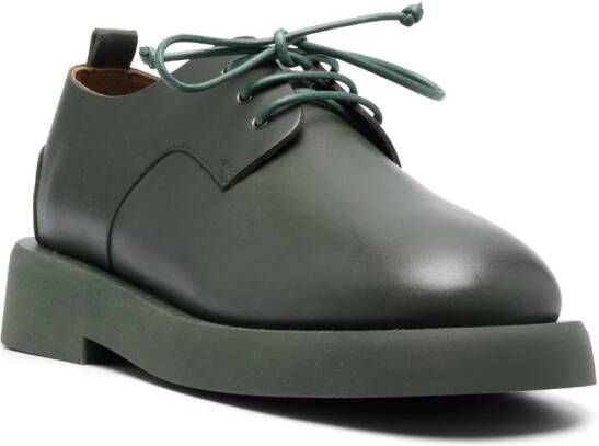 Marsèll Oxford leren veterschoenen Groen