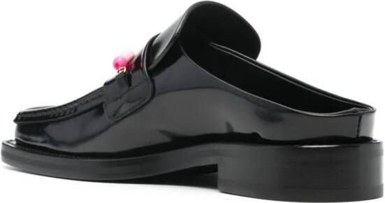 Martine Rose Leren loafers met ketting Zwart