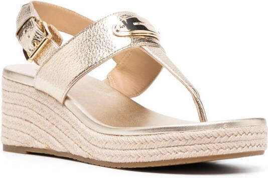 Michael Kors Espadrilles met logoplakkaat Goud