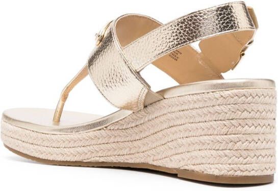 Michael Kors Espadrilles met logoplakkaat Goud