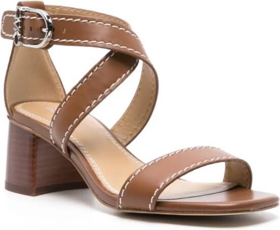 Michael Kors Ashton 50 mm leren sandalen Bruin