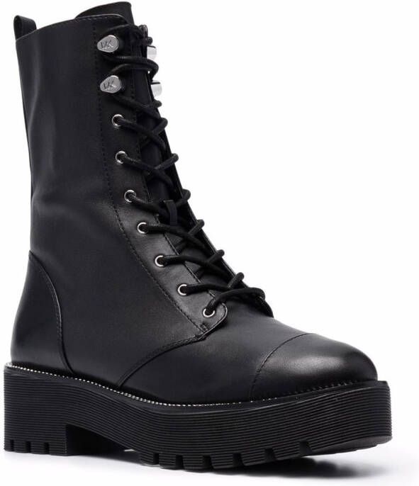 Michael Kors Bryce combat boots met plateauzool Zwart