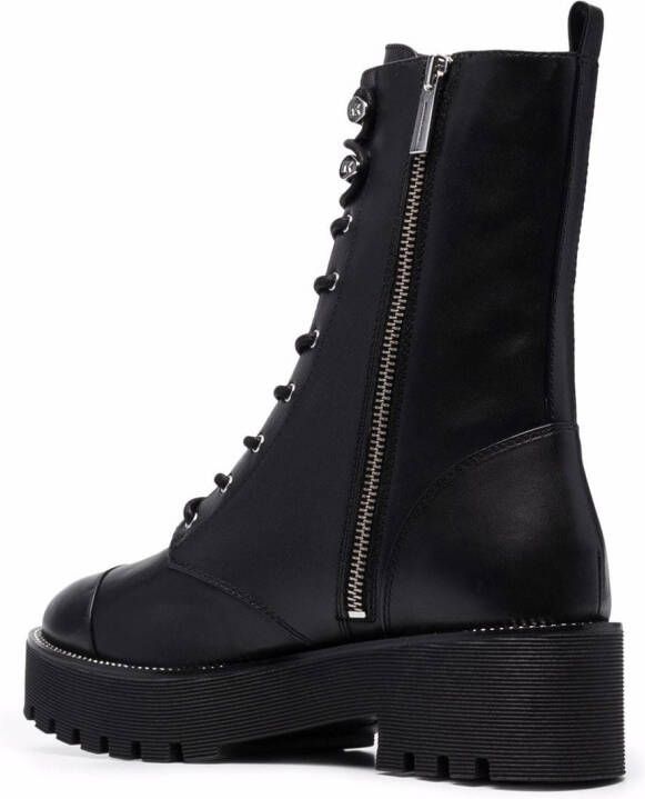 Michael Kors Bryce combat boots met plateauzool Zwart