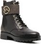 Michael Kors Combat boots met logoprint Zwart - Thumbnail 6