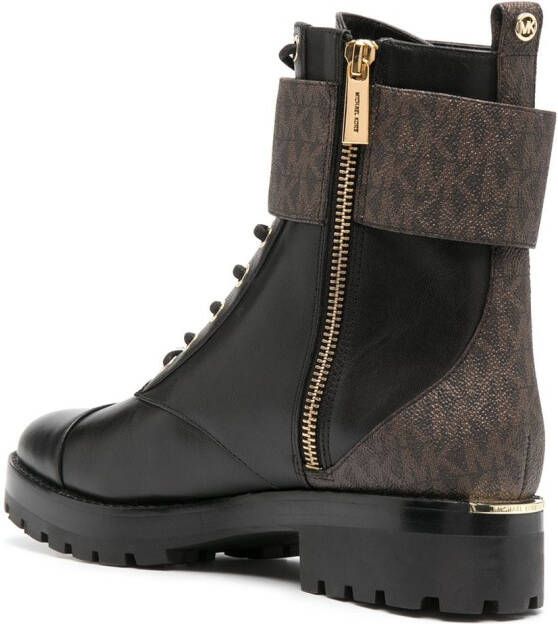 Michael Kors Combat boots met logoprint Zwart