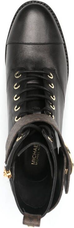 Michael Kors Combat boots met logoprint Zwart