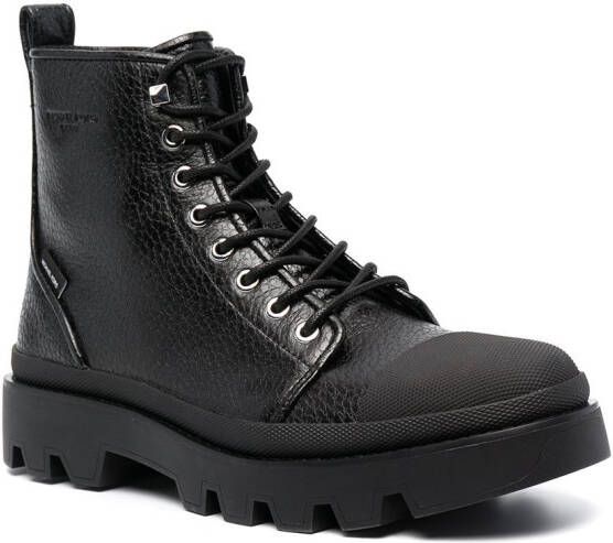 Michael Kors Combat boots met rits Zwart