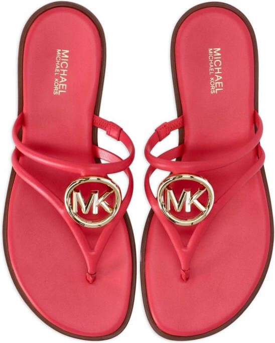 Michael Kors Sandalen met logoplakkaat Roze