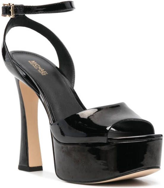 Michael Kors Jenson lakleren sandalen Zwart