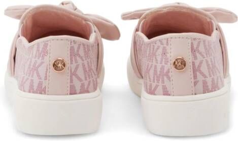 Michael Kors Kids Sneakers met monogramprint en strik Roze