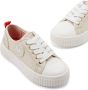 Michael Kors Kids Lurex sneakers met logo-applicatie Beige - Thumbnail 4