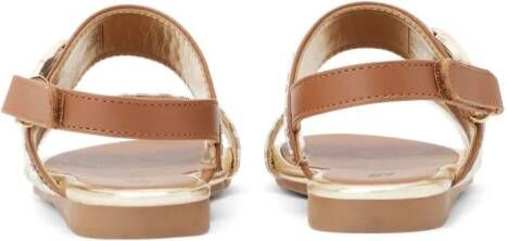 Michael Kors Kids Sandalen met klittenband Wit