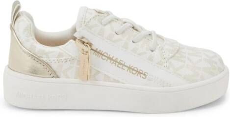 Michael Kors Kids Sneakers met monogramprint Wit