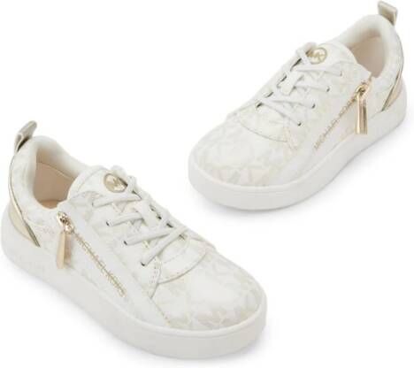 Michael Kors Kids Sneakers met monogramprint Wit