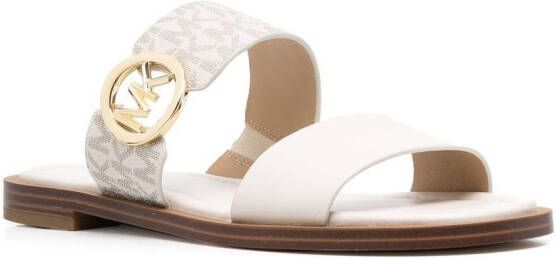 Michael Kors Sandalen met monogramprint Wit