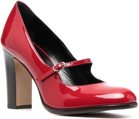 Michel Vivien Capucine leren pumps Rood