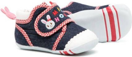 Miki House Bunny sneakers met klittenband Blauw