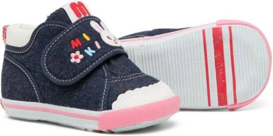 Miki House Bunny sneakers met klittenband Blauw