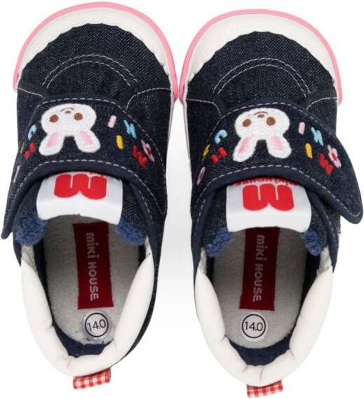 Miki House Bunny sneakers met klittenband Blauw