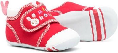 Miki House Bunny sneakers met klittenband Rood