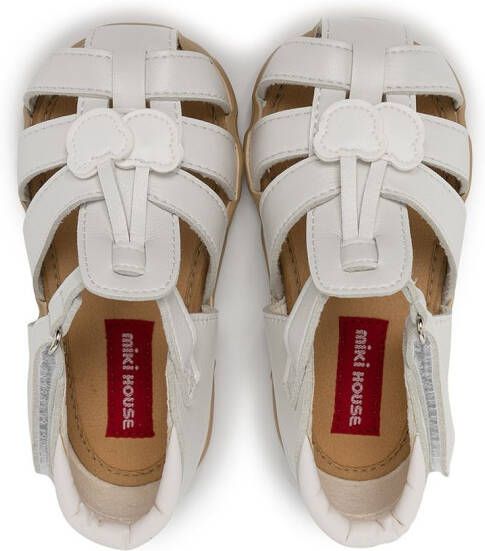 Miki House Sandalen met klittenband Wit