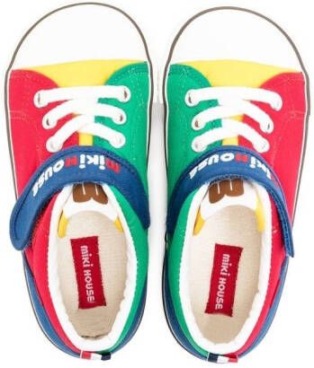 Miki House Sneakers met colourblocking Rood