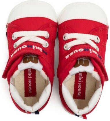 Miki House Sneakers met klittenband Rood