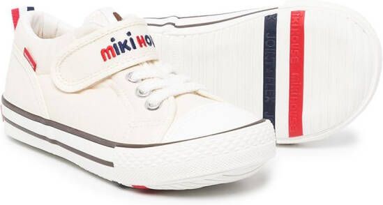 Miki House Sneakers met logoprint Wit