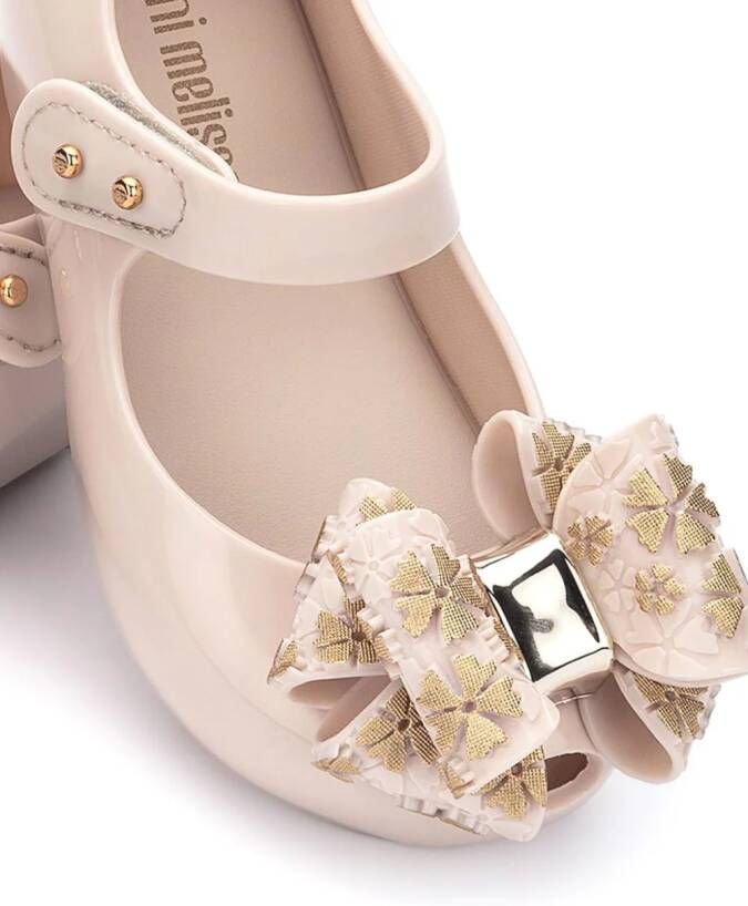 Mini Melissa Ballerina's met strikdetail Beige