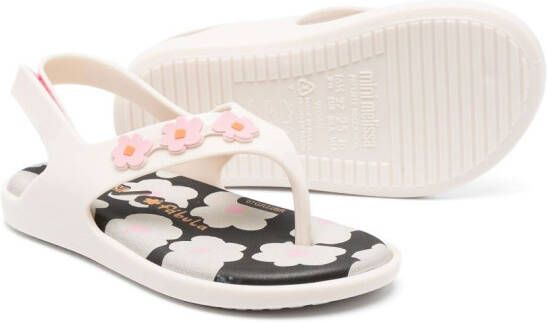 Mini Melissa Sandalen met bloemenprint Beige