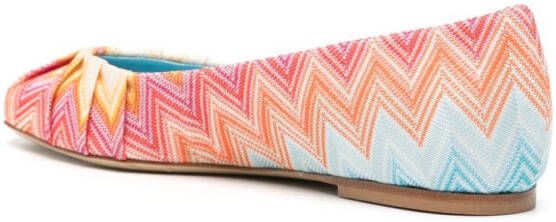 Missoni Iris Wave ballerina's Roze