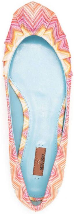 Missoni Iris Wave ballerina's Roze