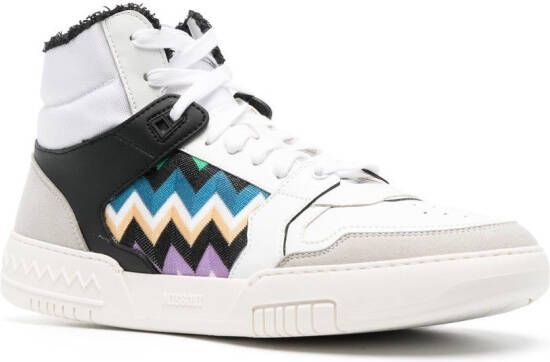 Missoni Sneakers met zigzag patroon Wit