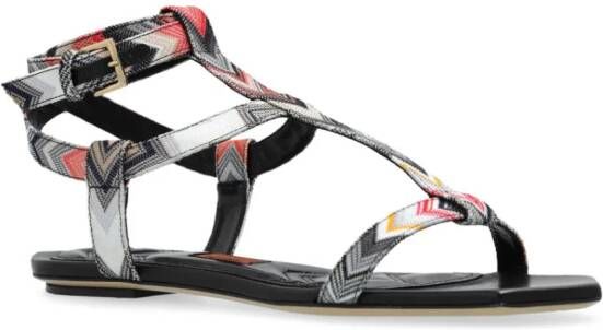 Missoni Sandalen met zigzag patroon Zwart