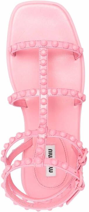 Miu Gladiator sandalen met studs Roze