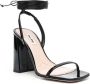 Miu Lakleren sandalen Zwart - Thumbnail 2