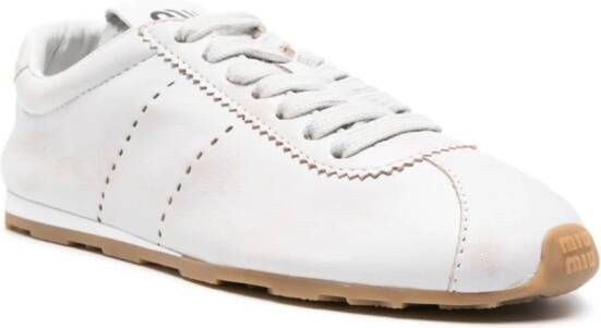 Miu Leren sneakers Wit