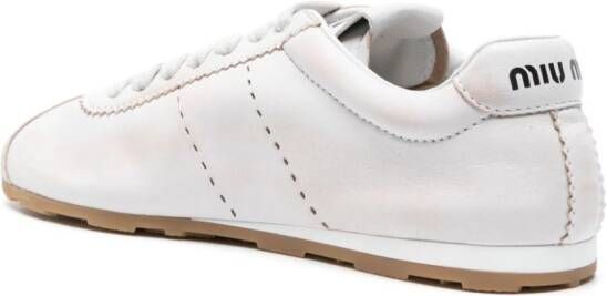 Miu Leren sneakers Wit