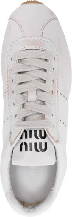 Miu Leren sneakers Wit