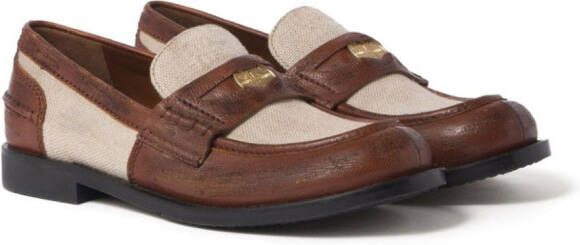 Miu Loafers met vlakken Bruin