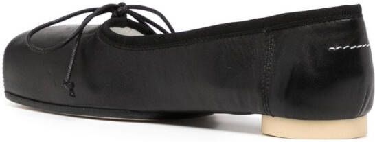 MM6 Maison Margiela Ballerina's met strikdetail Zwart