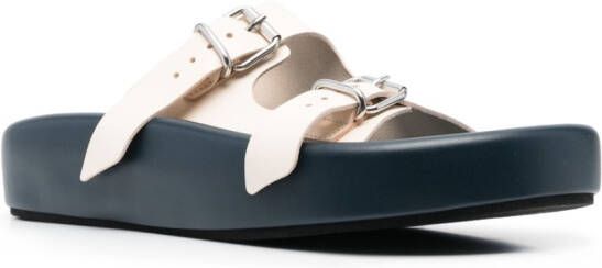 MM6 Maison Margiela Gewatteerde leren sandalen Blauw