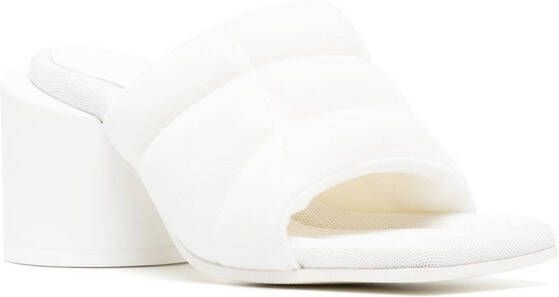 Maison Margiela Clinic slippers met blokhak Wit