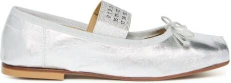 MM6 Maison Margiela Kids Anatomic leren ballerina's Zilver